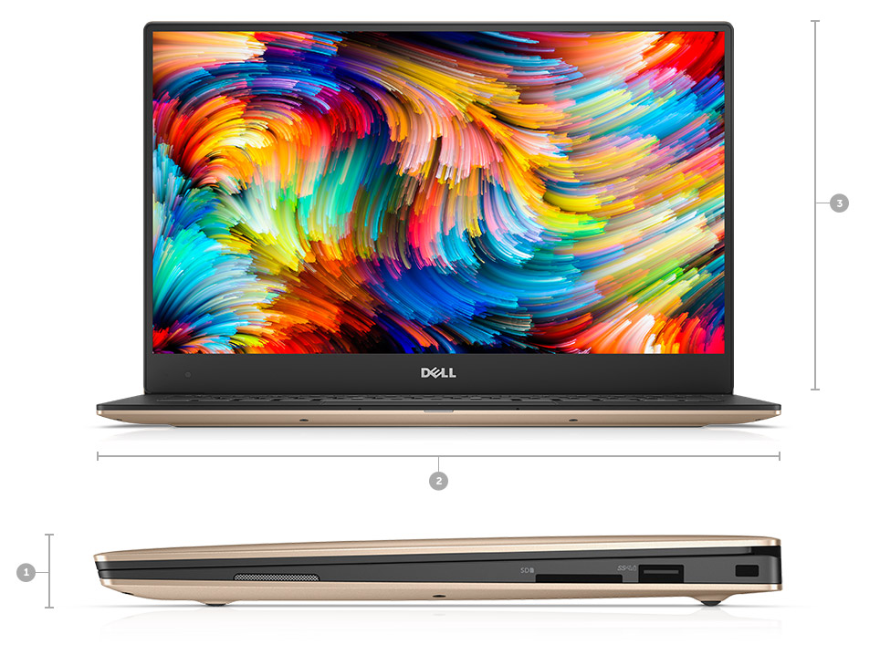 dell xps13-9360-r1708gtw i7-7500u 13.3吋fhd笔电(金)