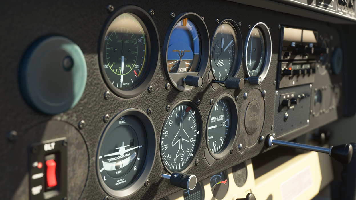 microsoft flight simulator 中的飛機控制項